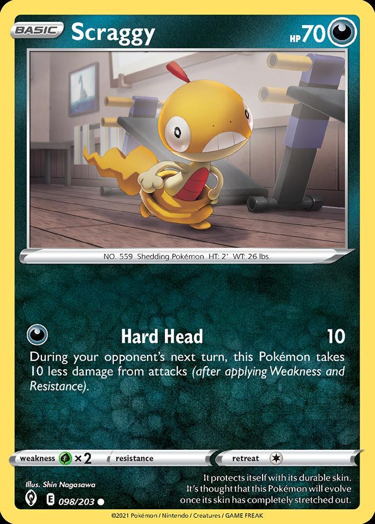 Pokemon Scraggy (98/239) Evolving Skies LP
