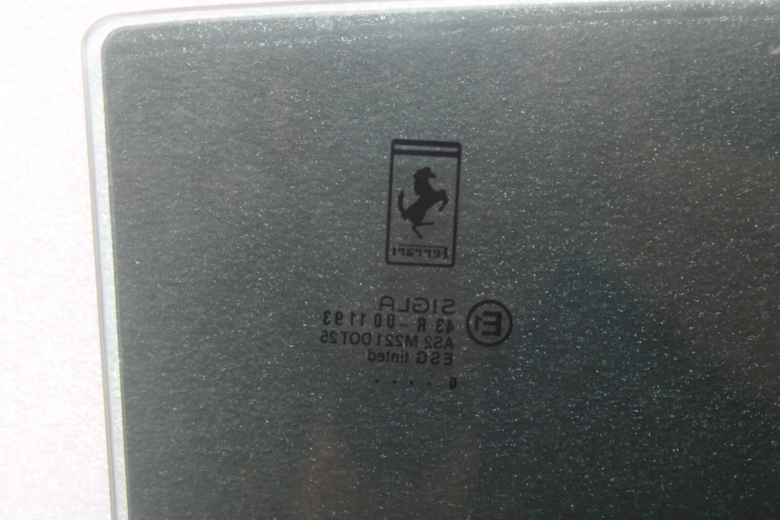 Ferrari 575, 550, LH, Left, Front Door Glass, Used, P/N 64573600