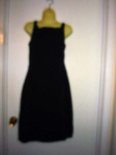 GAP SLEEVELESS  DRESS--SZ 8--FITTED  DARK NAVY--BUTTON STRAPS