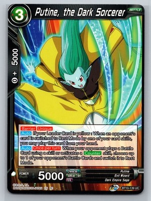 Dragon Ball Super Putine the Dark Sorcerer BT10-139 UC Barrier Unique
