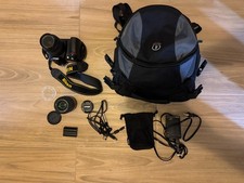 Nikon D50 DSLR Camera Kit with Tamrac bag and Nikon telephoto zoom; extras