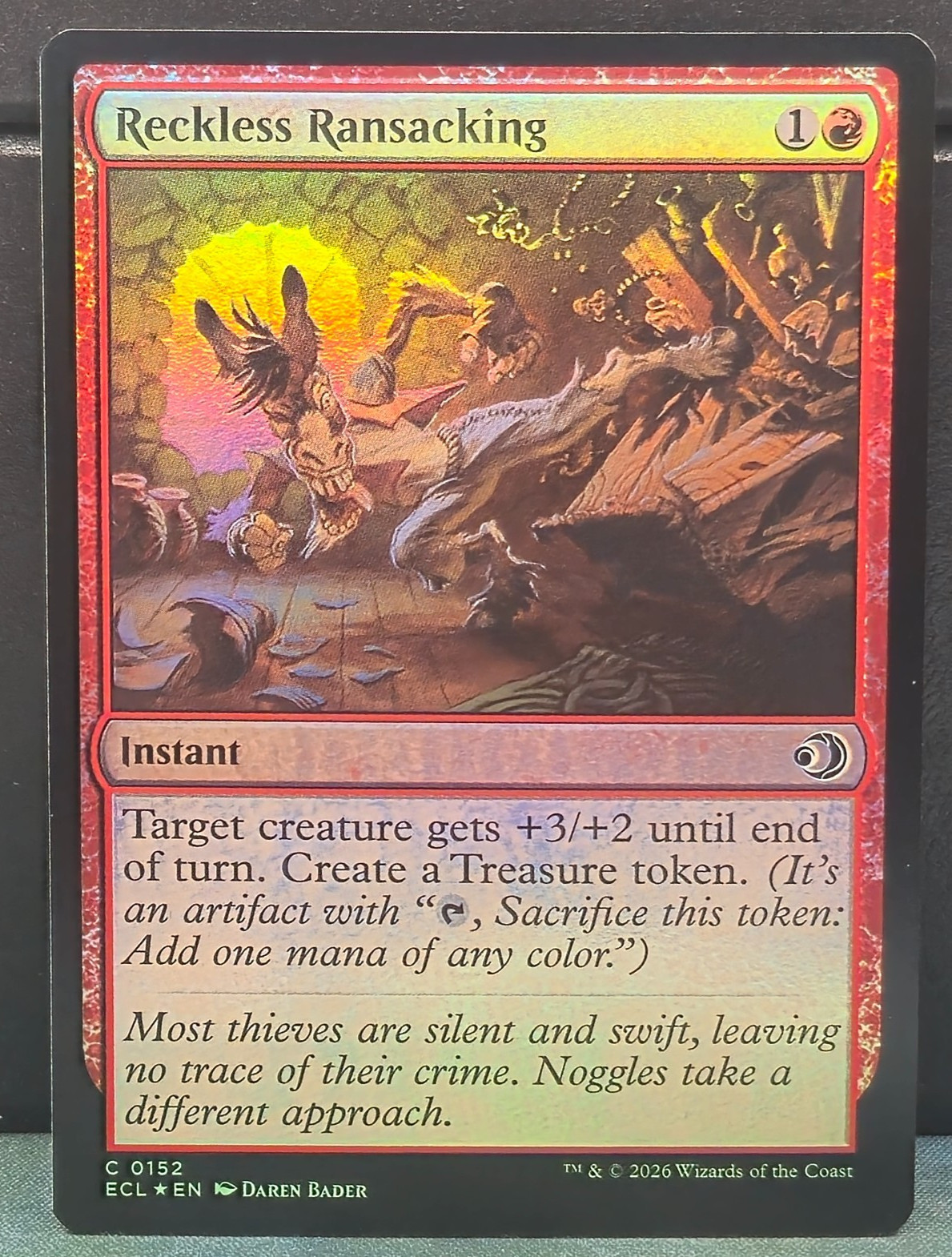 Reckless Ransacking C 0152 Common FOIL Lorwyn Eclipsed Near Mint Card Game Magic