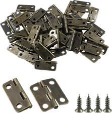 60Pcs Mini Hinges Jewelry Box Hinges, Antique Hinges Small Decorative Hinge w...