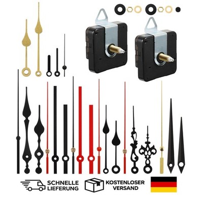 Uhrwerk Uhrmechanismus Quartz Uhr Bewegung mit Zeiger Set schwarz DIY Ersatz