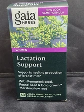 Gaia Herbs Lactation Support 60 Vegetarian Liquid Capsules