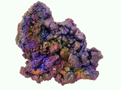 IRISIERENDER GOETHIT, LIMONIT, CALCIT - Trinidad Mine, Spanien / 2,5 x 2 x 1cm