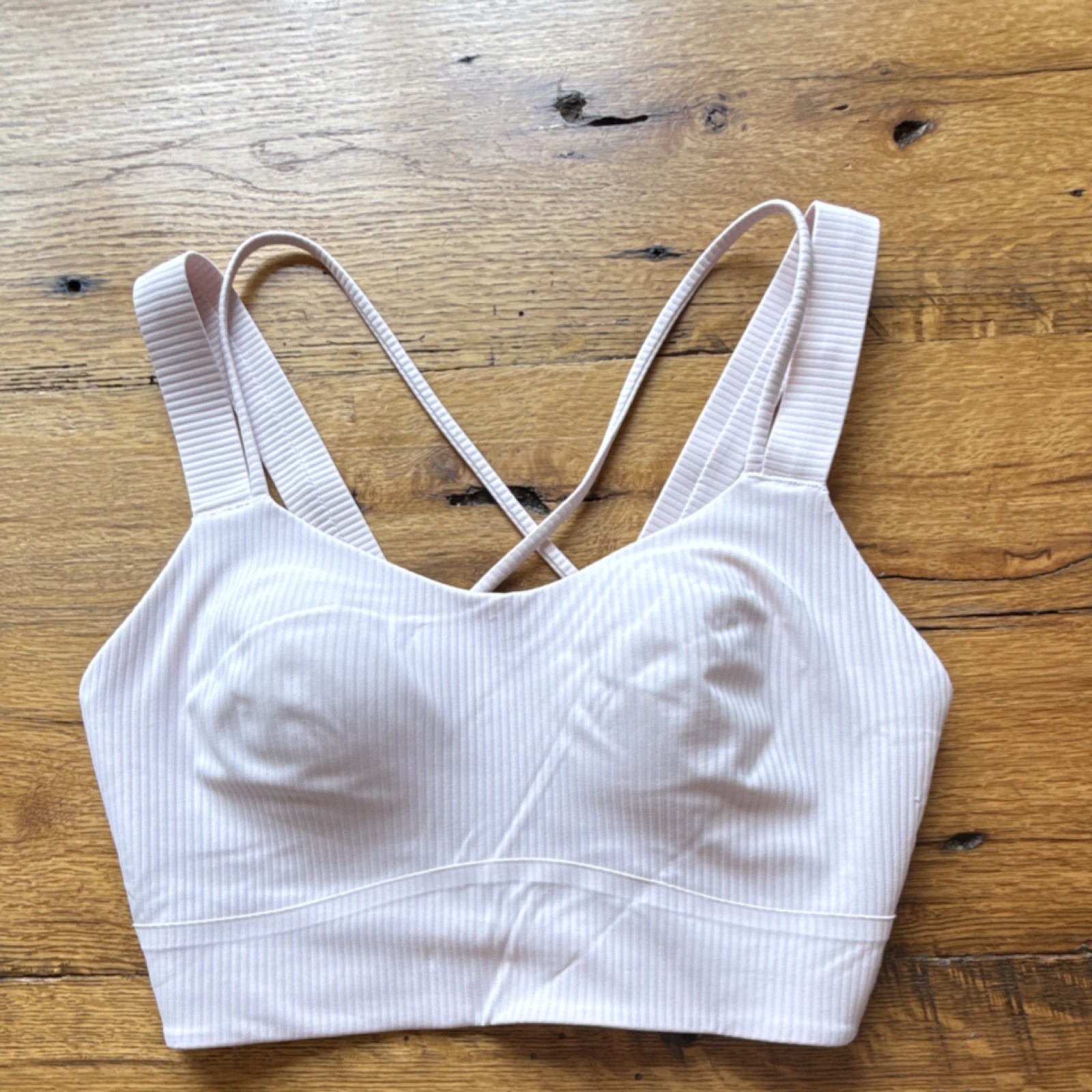 Lululemon Like a Cloud Sports Bra Light Pink 4 D/DD Crossback Wireless-image