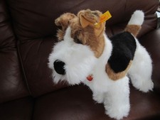Steiff Fox Terrier Dog, "Yello", 078545, with Tags, 36cm High