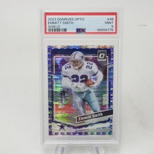 2023 Panini Donruss Optic Emmitt Smith #48 Shield Prizm 27/32 PSA 9 Mint 