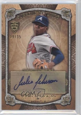 2013 Topps Supreme Supreme Stylings Auto Sepia /35 Julio Teheran #SS-JUT Auto