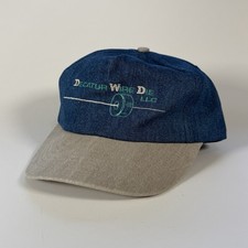 Vtg Decatur Wire Die LLC Cap America Denim Dad Hat Made in USA 90s Promo Georgia