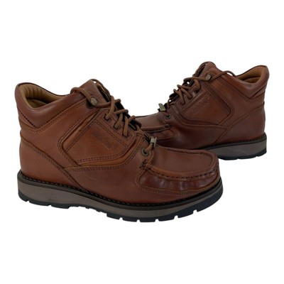 Vintage Rockford Aqua Shield Ankle Brown Boots Lace Leather