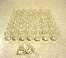 Vtg 50 Mini Light Flower Covers Reflectors Enhancers Plastic Clear Lot Christmas