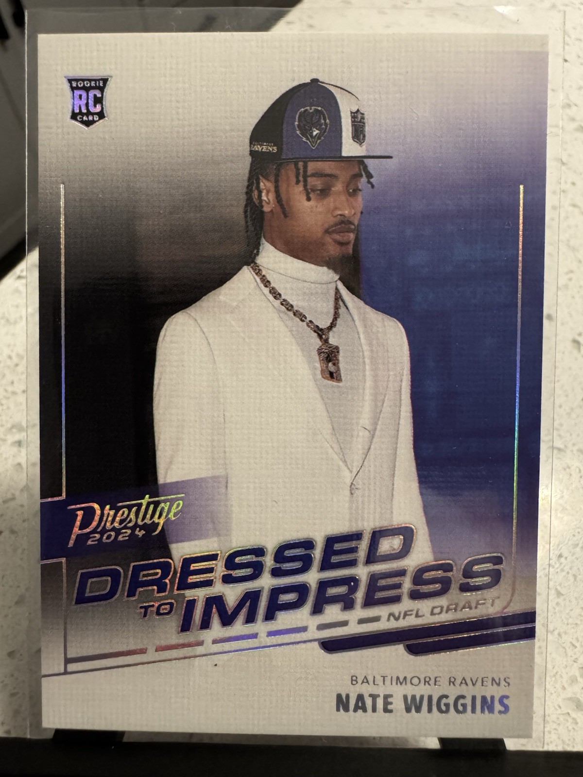 2024 Prestige Nate Wiggins Dressed To Impress (RC) #DTI-NWS Baltimore Ravens