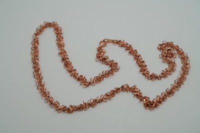 Einzigartige 3D Rotgold über Sterlingsilber Kette Halskette 24'' x 5 mm 18 g JB38