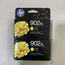 Genuine Original HP 902XL YELLOW Ink Cartridge EXP 4/2027 Lot of 2 NOT EXPIRED 
