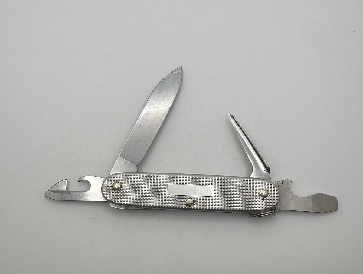 Victorinox 93mm Swiss Army Knife Pioneer Silver Alox Used Nice | eBay