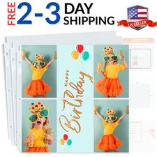 12x12 Scrapbook Page Protectors - 4x6 Photo Album Pages for 3-Ring Binder, 25...