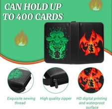 Trading Card Binder 4-Pocket Fit For Pokemon 400 Cards with 50 Removable Sleeves