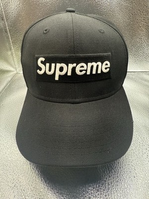SS17 Supreme New Era Playboy Black box logo fitted cap hat size 7