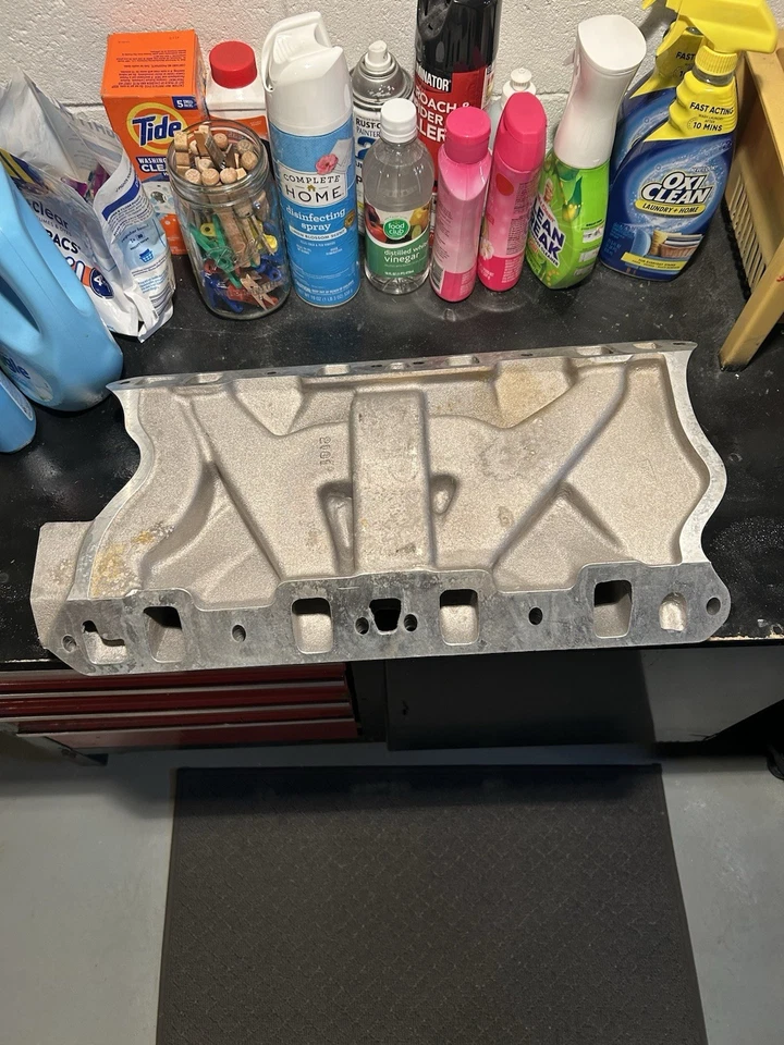 Colector de admisión de aluminio Ford 351 Windsor SVO doble plano alto rendimiento carreras Foto 4 de 4