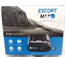 Escort MAX 360 Laser Radar Detector GPS, Directional Alerts, Dual Antenna ~ NIOB
