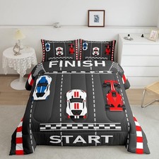 Race Car Comforter Set for Boys Teens Extreme Sports Comforter Sports Car Bed...