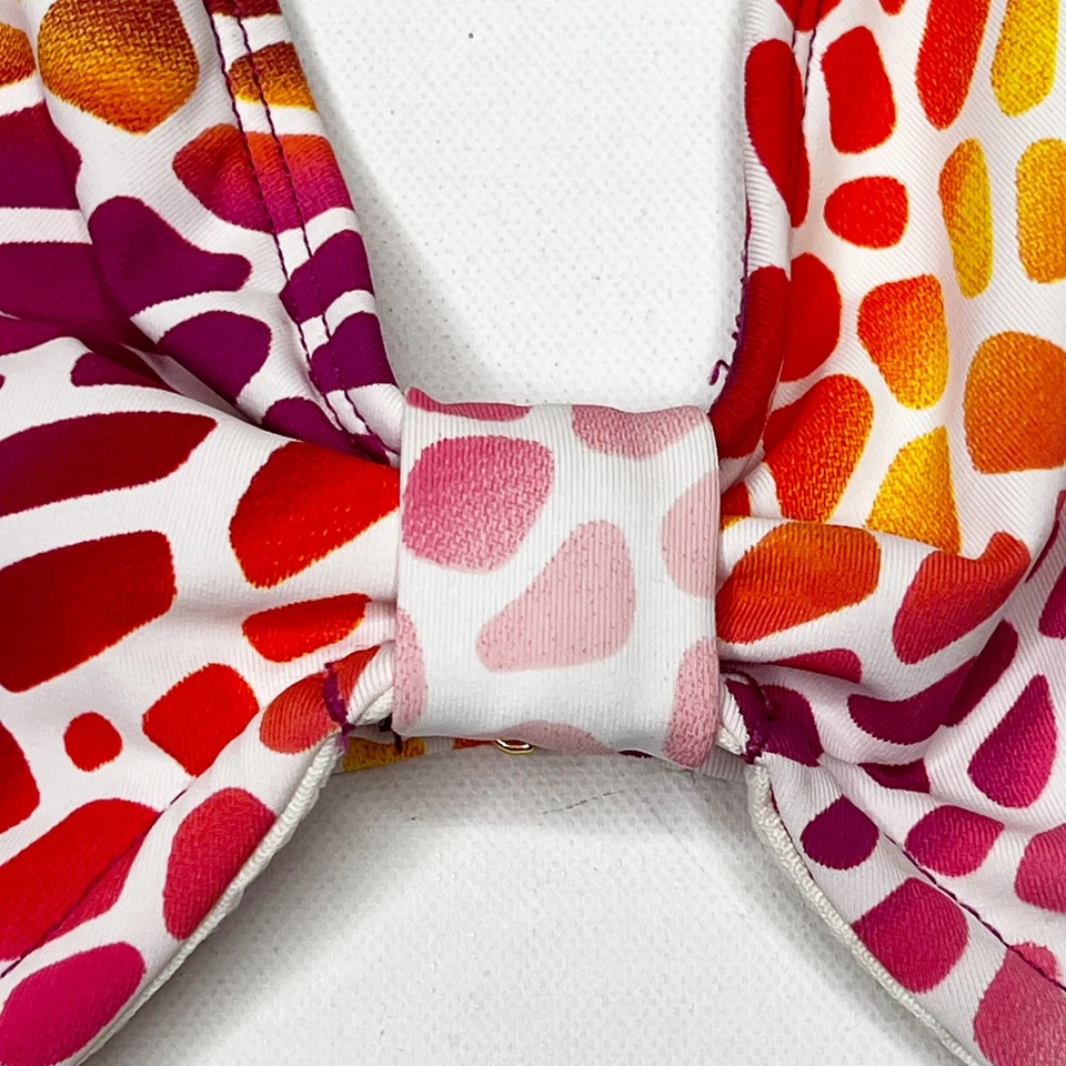 NUEVO Traje de baño de bikini con aros estampado animal Perry Ellis talla 36D rosa/púrpura Foto 4 de 4