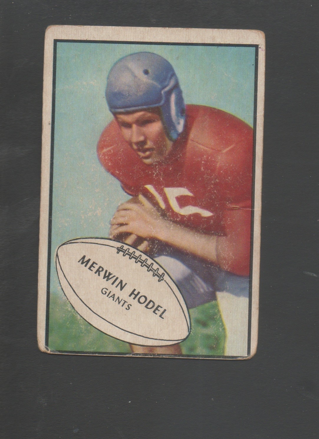 Merwin Hodel #70 Football Cards 1953 Bowman trading card — raw and PSA graded price guide