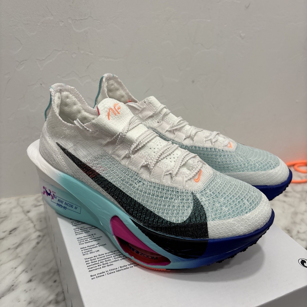 Nike Air Zoom Alphafly Next% 3 White Turquoise FD8311-104 Men's