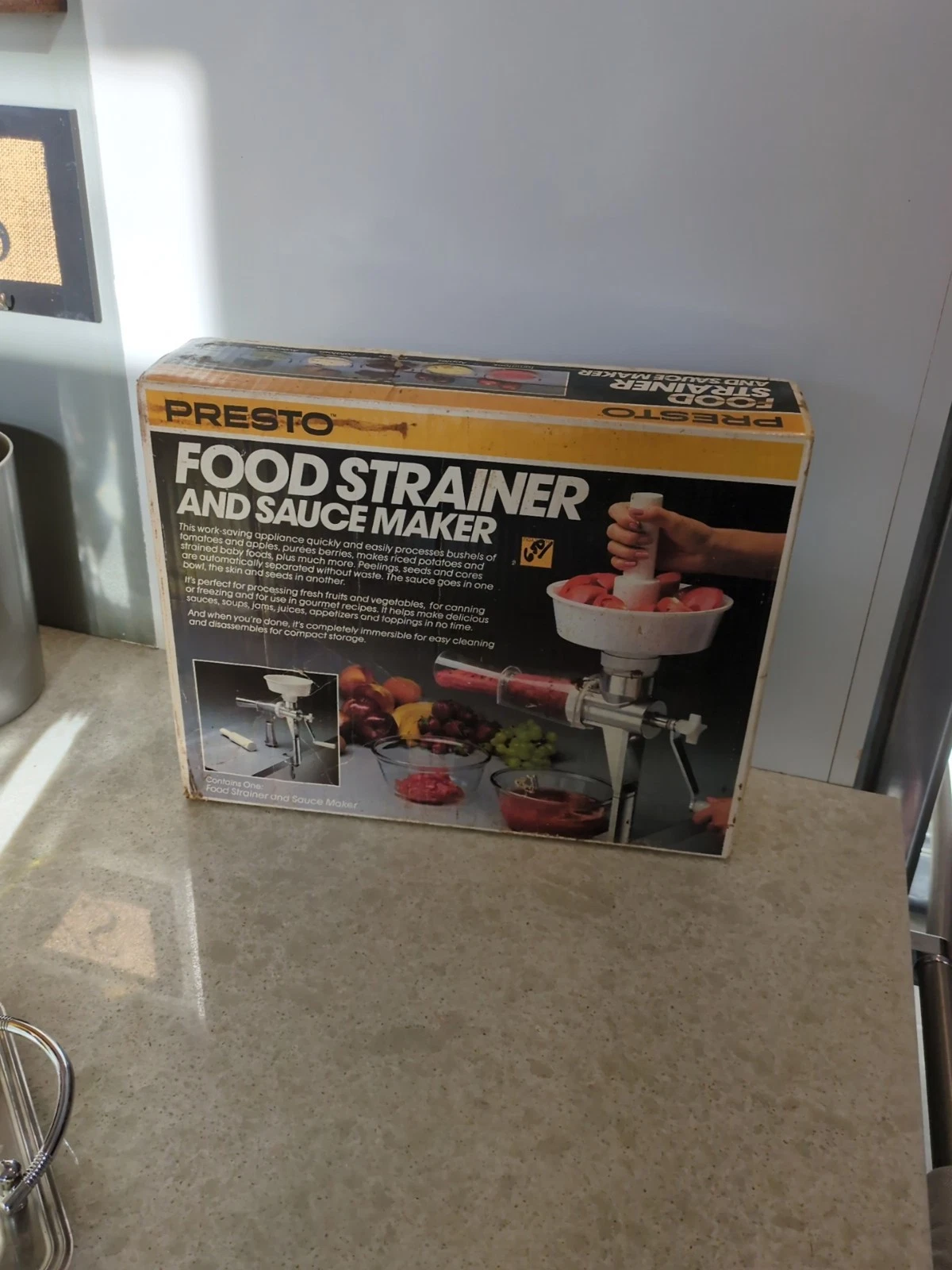 Presto Compact Hand cranked Food Strainer Sauce Maker Model 02600