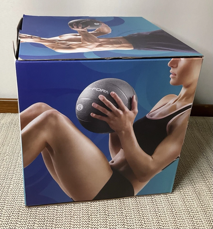 Pro-Form Medicine Ball, 6 LB - Fitness Non-Slip Ball. Dense Rubber Core - Image 3 of 4