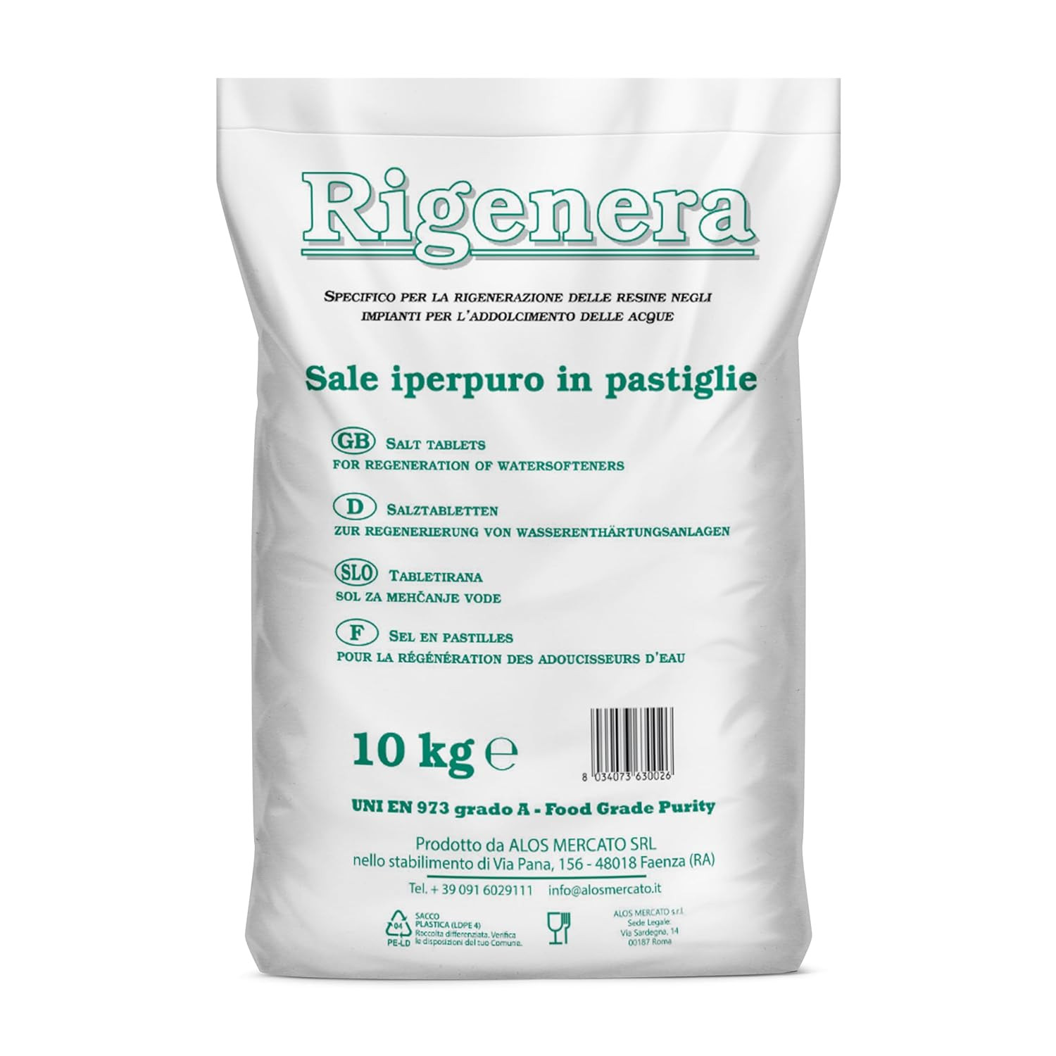 Sale Rigenera 10kg Pastiglie Iperpure per Addolcitori e Depuratori