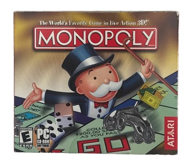 Monopoly CD-ROM Hasbro Interactive Atari Artech Windows 95/98 PC Factory Sealed