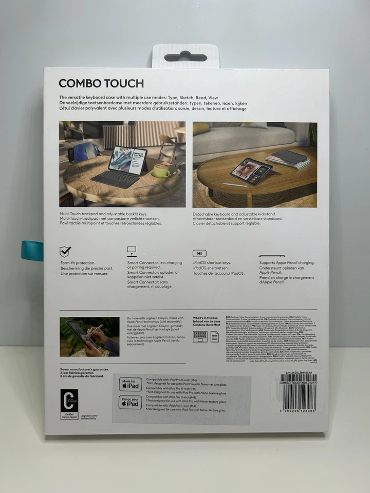 Logitech Combo Touch Keyboard Case - Apple iPad Pro 11 Inch (M4) - Image 2 of 3