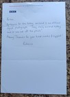 Rebecca Wood - BBC Midlands Today Presenter Hand Signed Letter AFTAL COA
