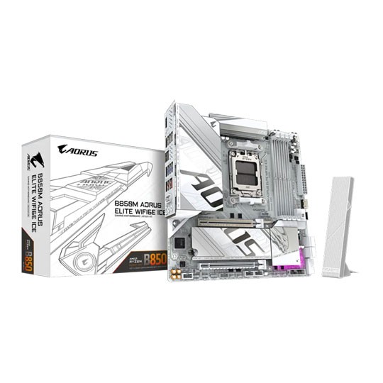 Gigabyte AMD B850M AORUS ELITE Wi-Fi 6E ICE mATX Motherboard - Image 13