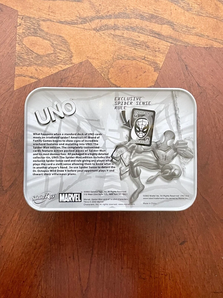 Vintage 2002 Sababa Toys Marvel Spider-Man Special Edition Uno Card Game - Image 2 of 4
