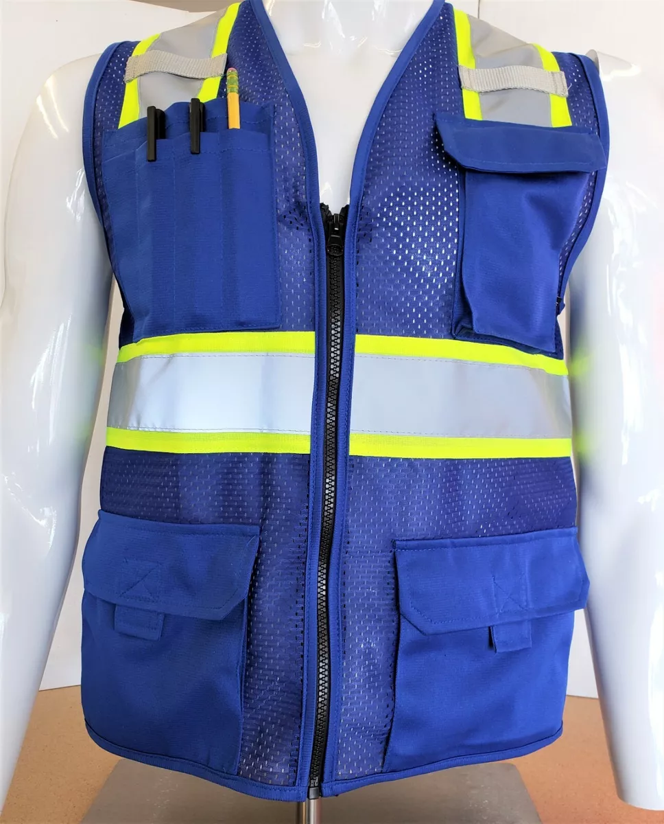 Navy blue safety best sale vest