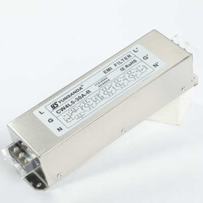 Telituny Filtro Linea di Alimentazione CW4L2-10A-T, Filtro Emi di Alimentazione Monofase 15V/250V 150/60 Hz Adatto Per Apparecchiature Meccaniche, Tapis Roulant E Apparecchiature Mediche