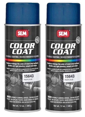 SEM 15643 Color Coat Pacific Blue Spray Paint 12oz. 2 CANS - FREE ...