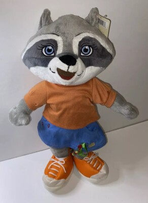 Great Wolf Lodge Plush Rachel Raccoon Camp Critter Stuffed Animal Fiesta 16  NEW
