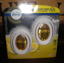  2 FEBREZE SMALL SPACES LEMON FRESH HEAVY DUTY Air Fresheners