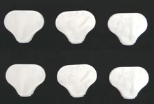 Guitar button peg key White color Acrylic 6ps FR13W