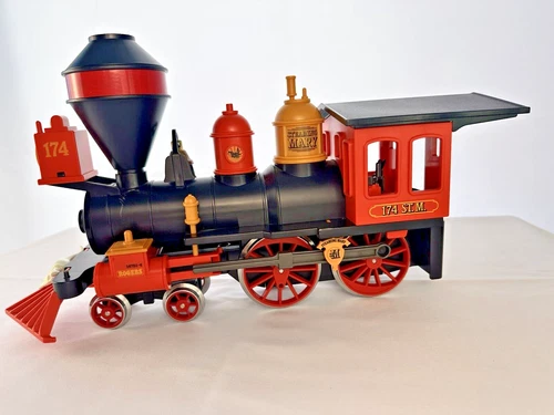 VINTAGE Playmobil 4034 Steaming Mary Western Train Set w/Transformer, WORKS!