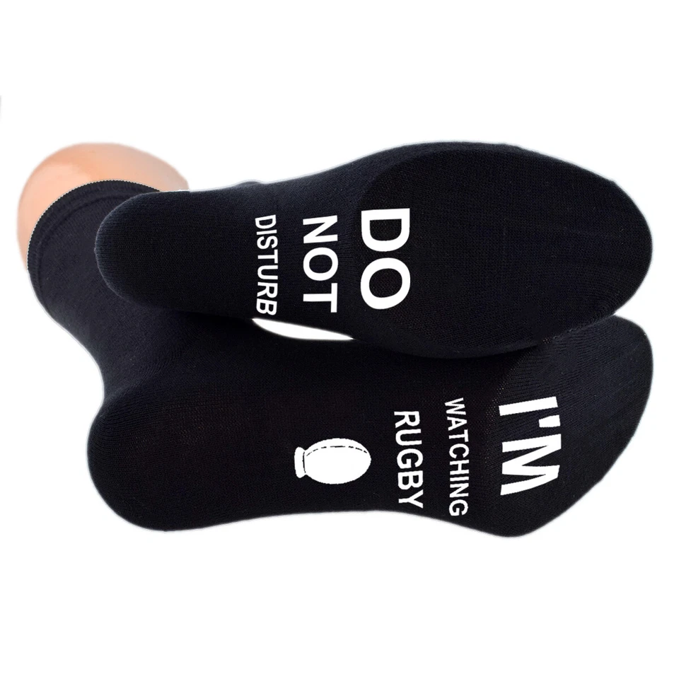 PRESTIGE GIFTWARE Do Not Disturb I am Watching Rugby Socks Sport Mens 5-12 - N1220
