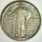 1924 Standing Liberty Silver Quarter 25c US Type Coin Very Fine Philadelphia