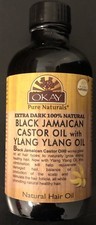 black jamaican castor oil Extra Dark 100 Natural With Ylang Ylang Oil 4oz