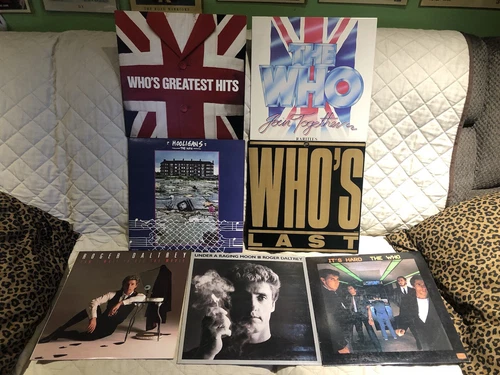 LOT OF 7 VINYL LP RECORDS  5  THE WHO WHO'S LAST HOOLIGANS HITS ITS HARD 2 ROGER