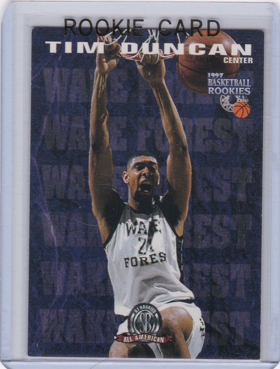 TIM DUNCAN ROOKIE CARD 1997 Scoreboard Rookies WAKE FOREST COLLEGE